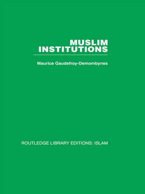 cover image of Muslim Institutions